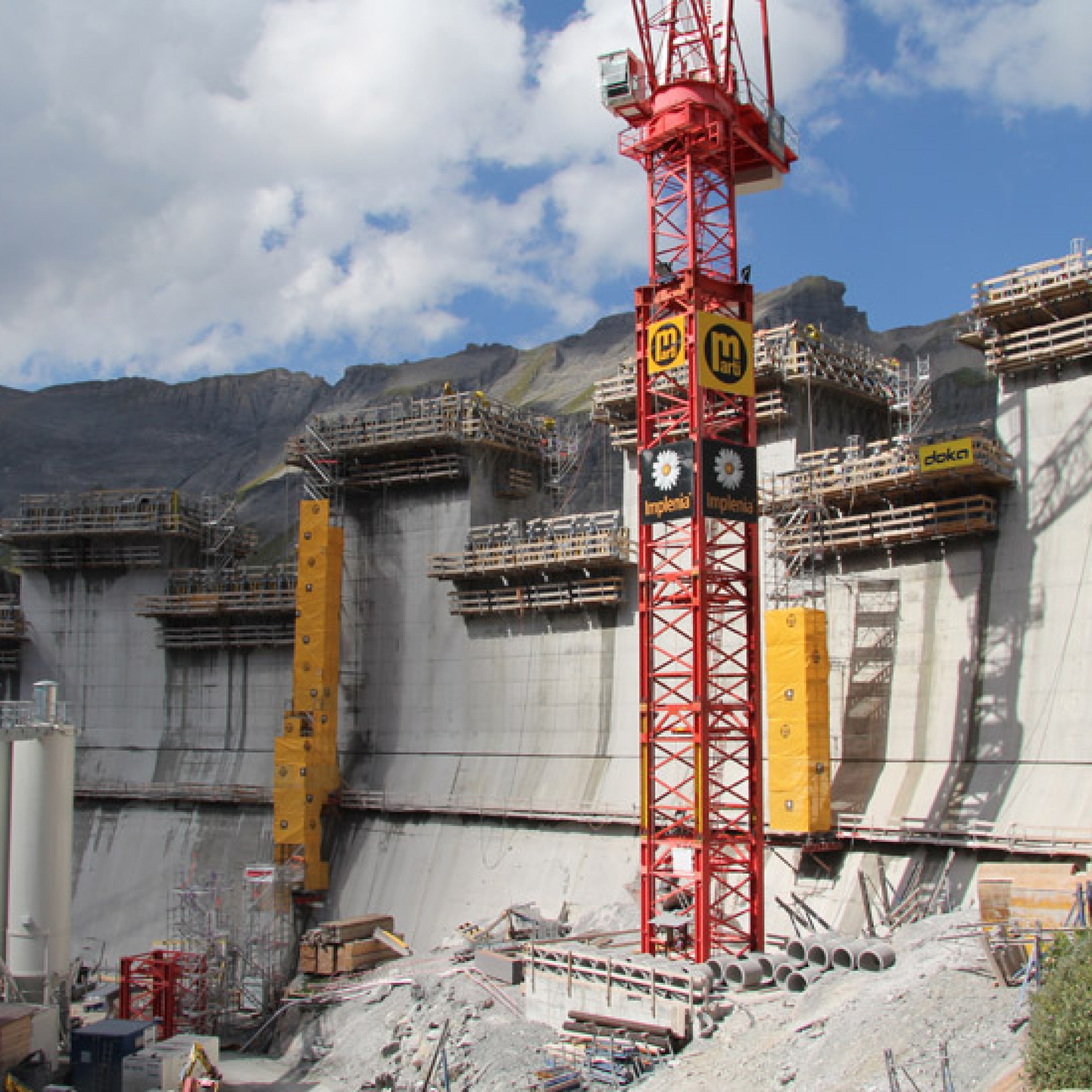 Die Staumauer-Baustelle im September letzten Jahres. (Alpiq)