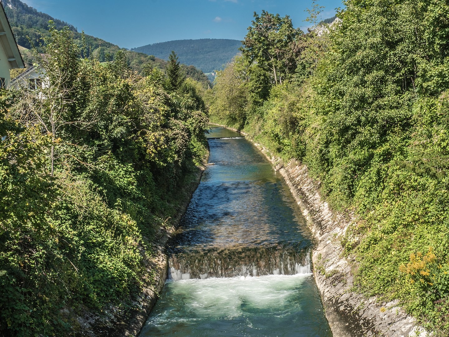 Fluss Dünnern in Oensingen Solothurn