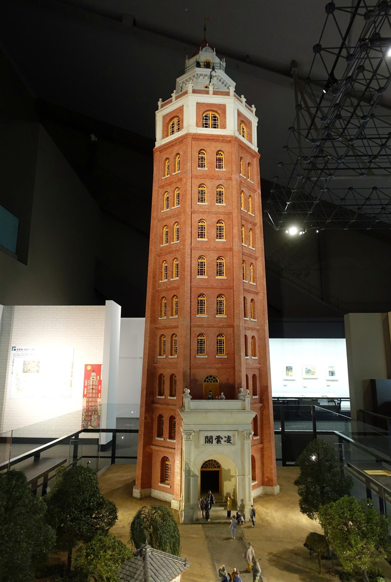 Architekturmodell des Ryounkaku im Edo-Tokyo-Museum