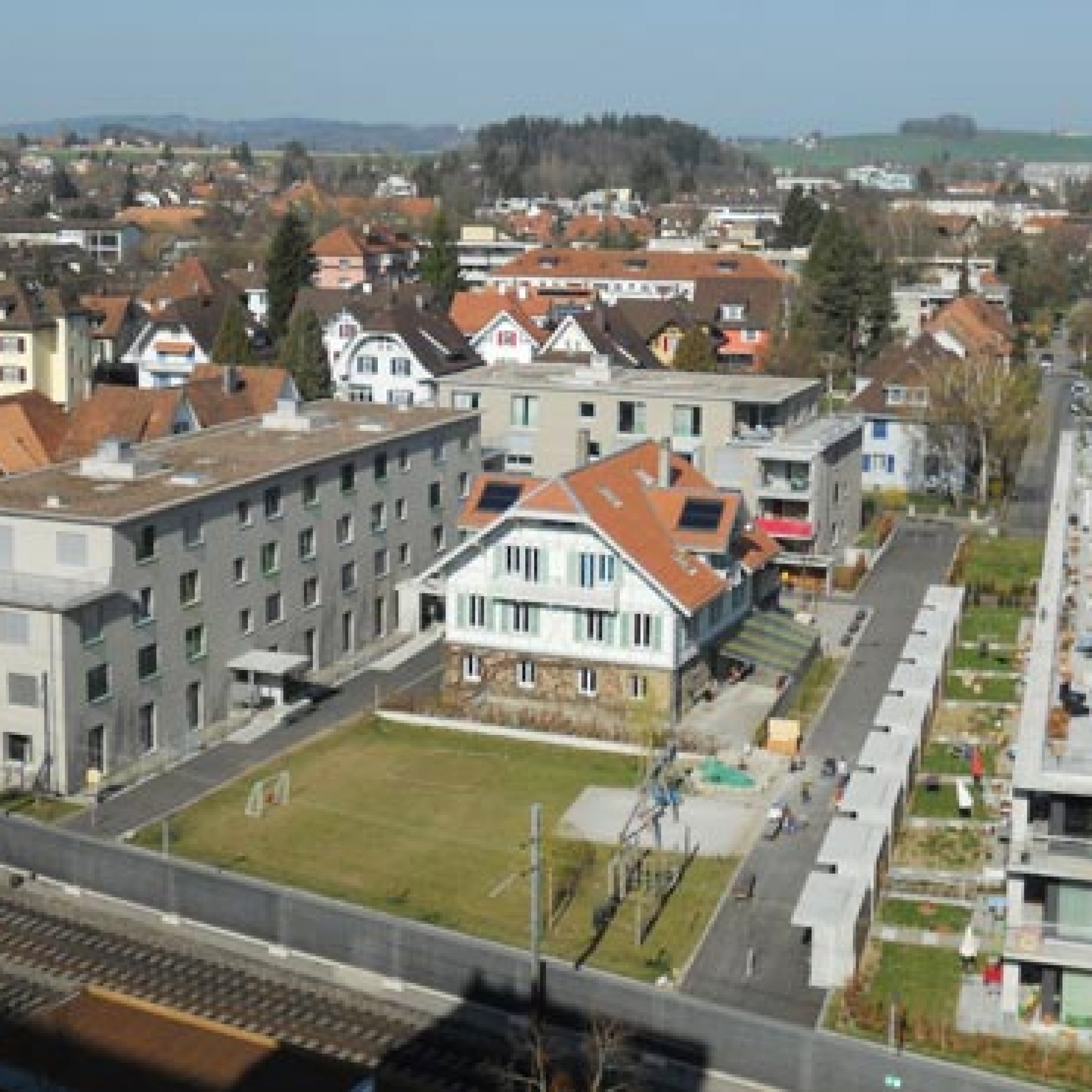 Autofreies Pionierprojekt: Siedlung Burgunder in Bern (Bild: zvg)