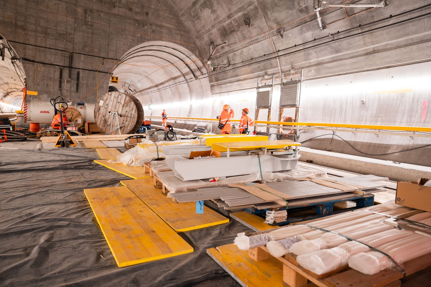 Arbeiten Gotthard Basistunnel Sanierung Mai 2024