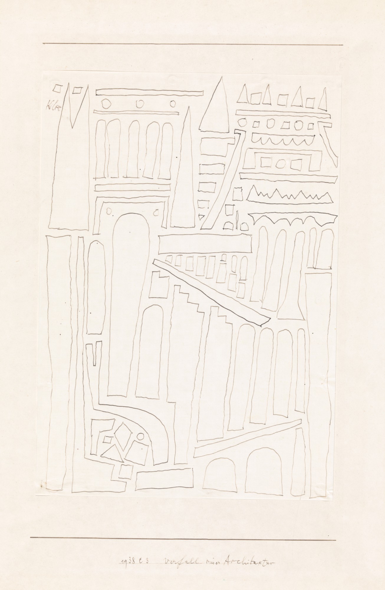 Paul Klee, "Verfall einer Architektur", 1938, 483