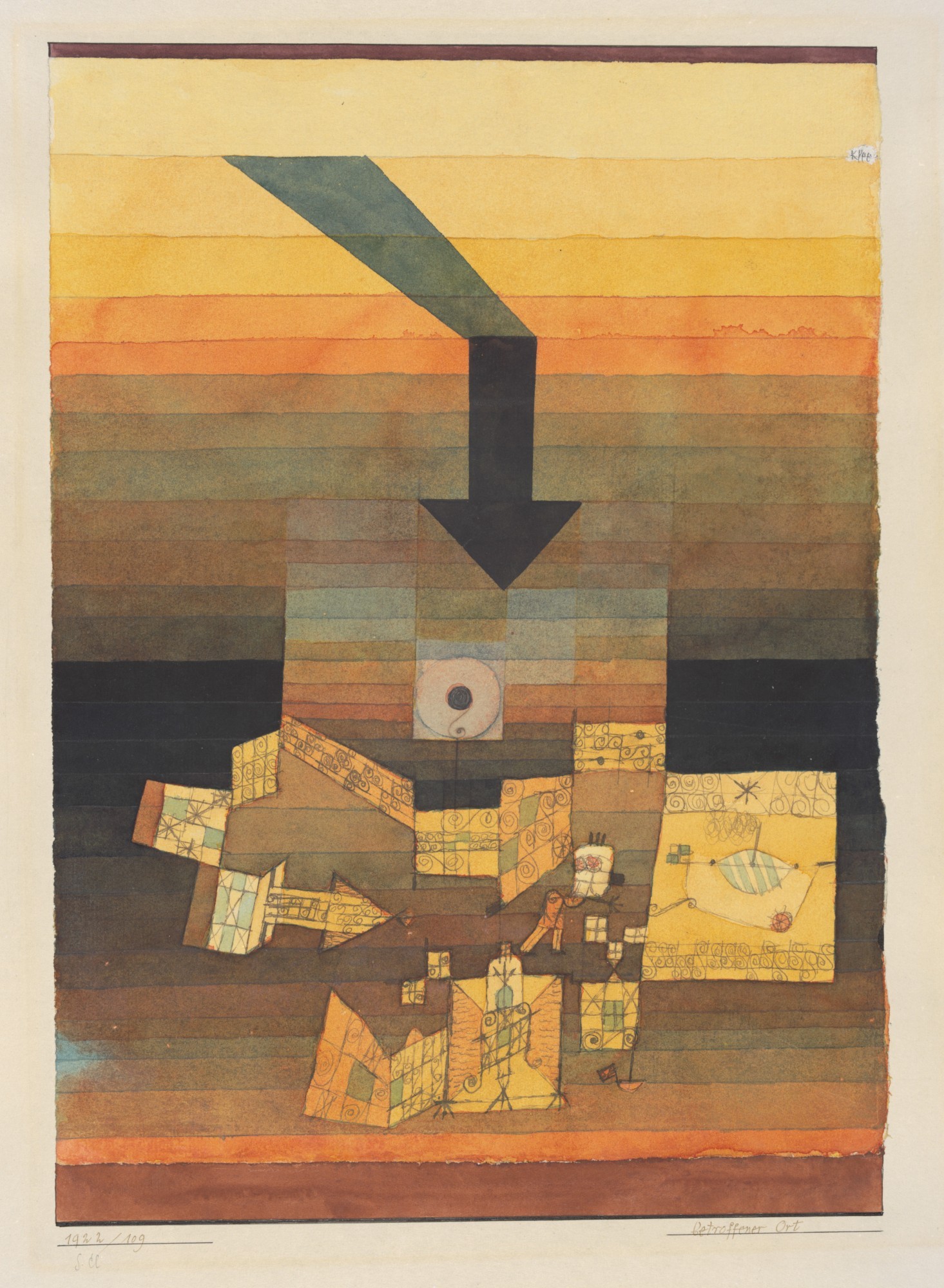 Paul Klee, "betroffener Ort", 1922, 109