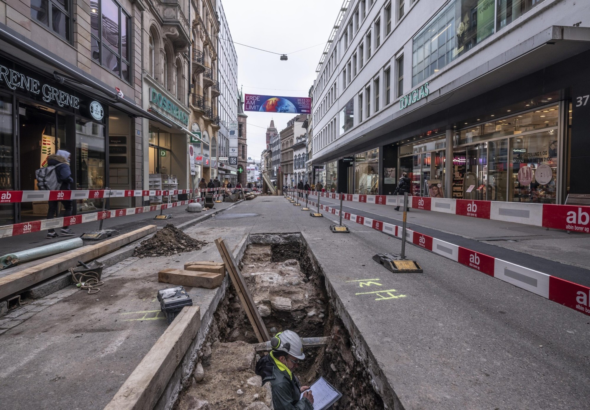 Ausgrabungen an der Freien Strasse im 2022