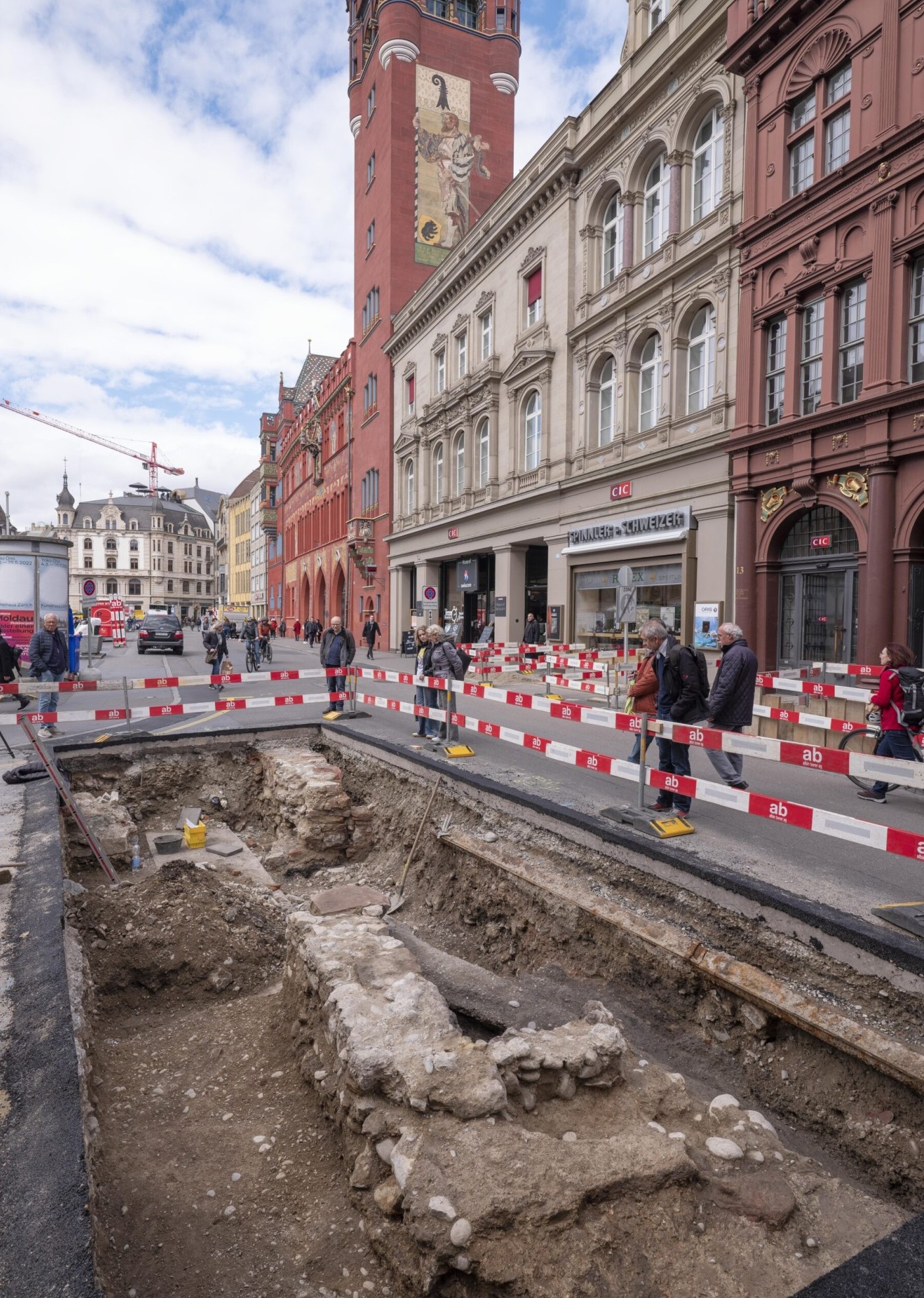 Grabungen am Marktplatz im 2022