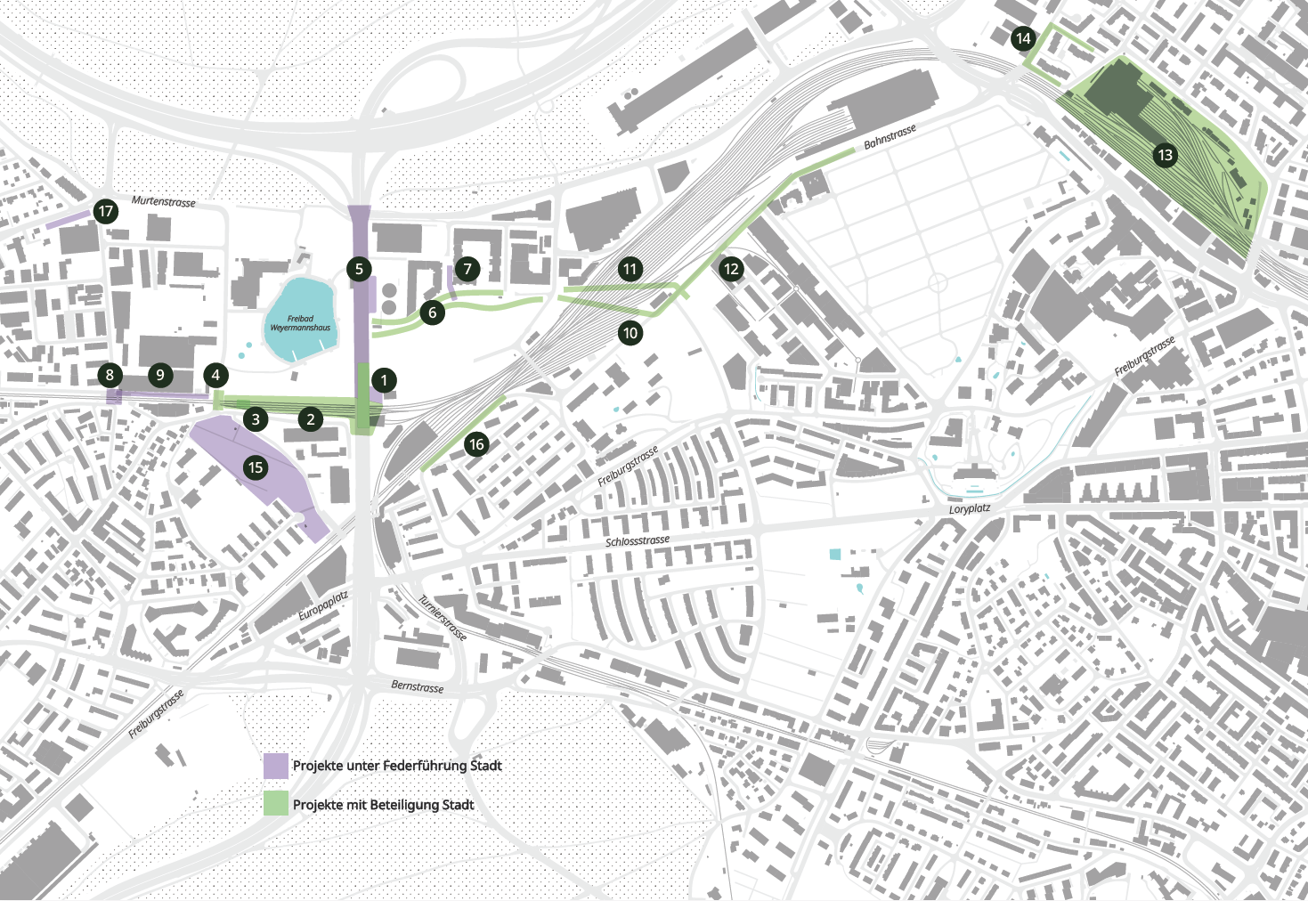 Teilprojekte öffentliche Infrastruktur Ausserholligen Bern