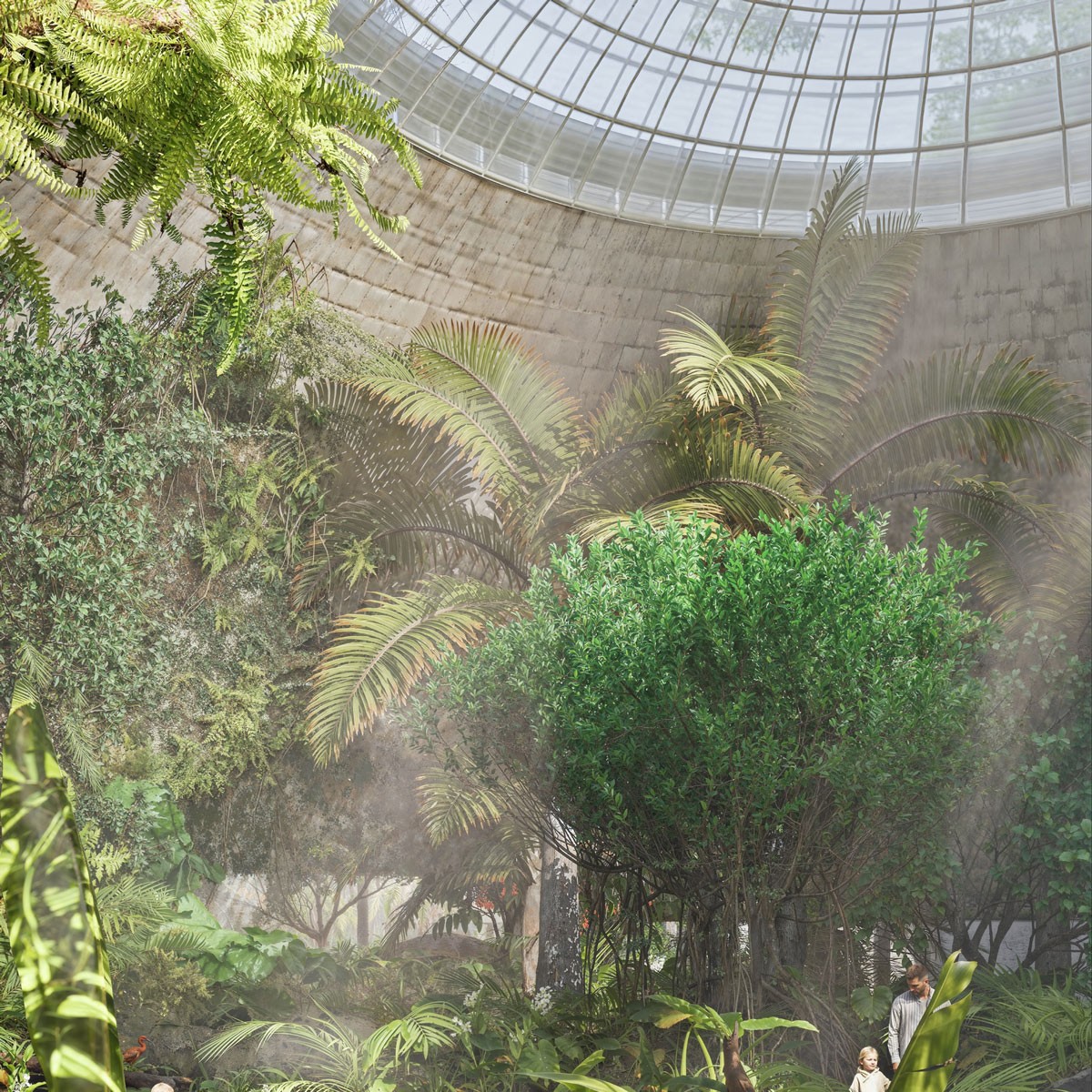 Zoo Basel Masterplan 2049 Kuppel innen