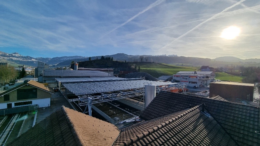 Solarfaltdach Abwasserreinigungsanlage Appenzell Innerrhoden