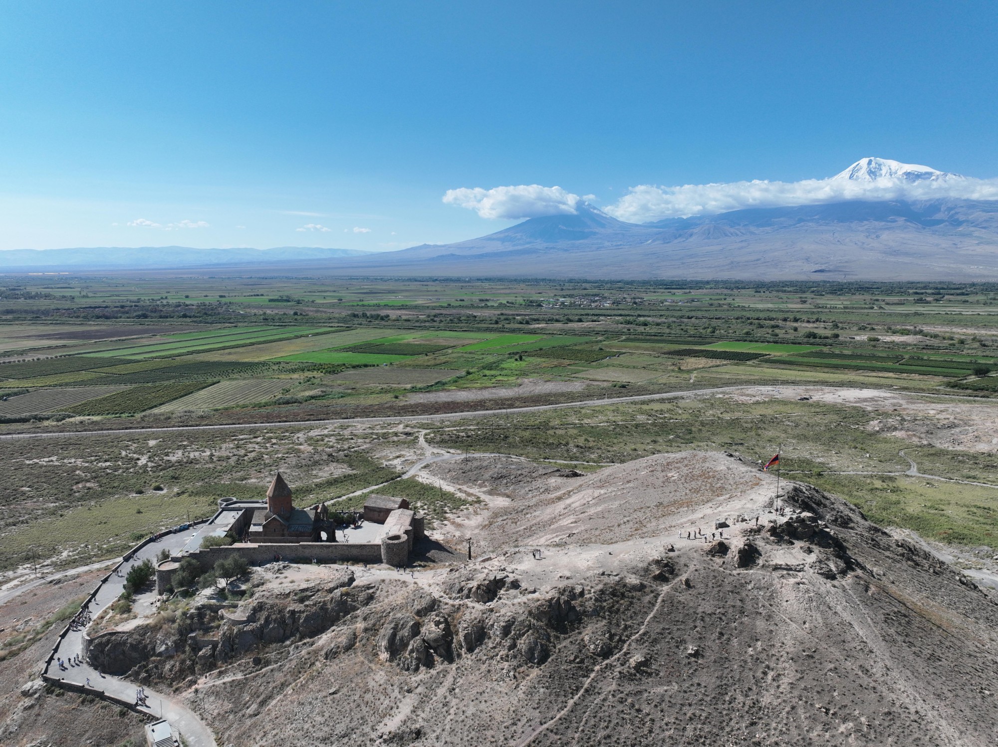 Kloster Khor Virap mit Blick auf den Ararat.