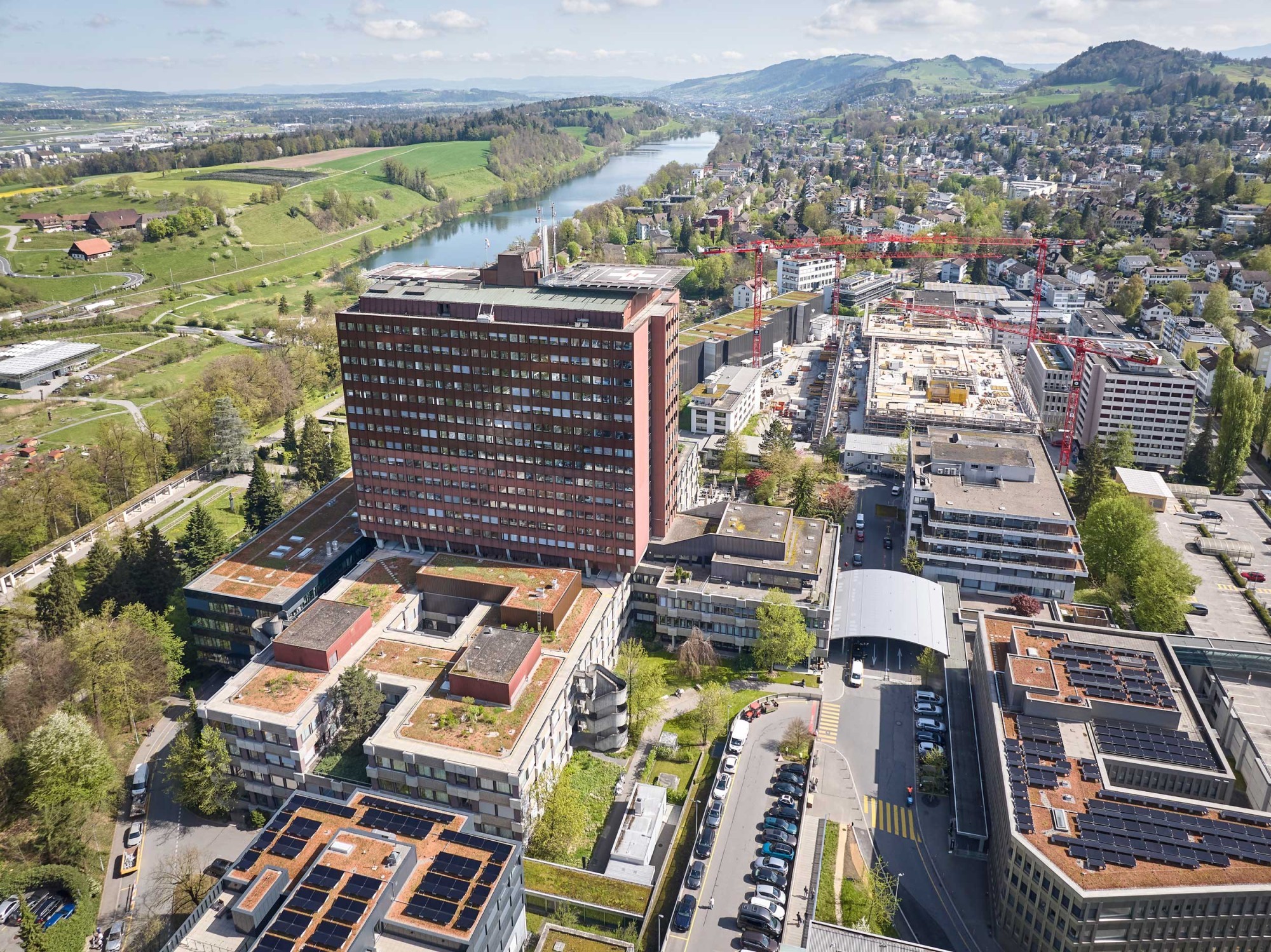 Luftbild Areal Luzerner Kantonsspital Luks