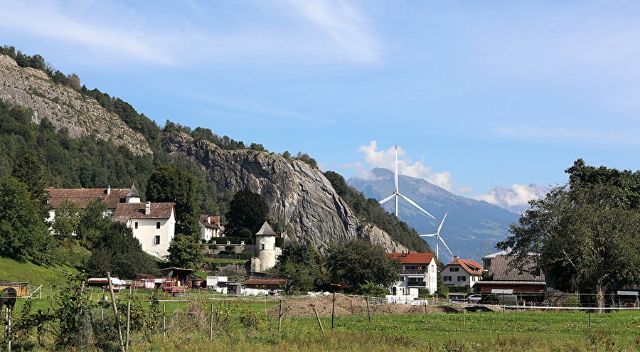 Windenergieanlage Gebiet Oldis Chur Haldenstein