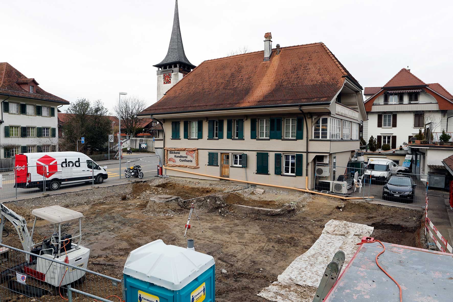 Ausgrabung im Dorfkern von Jegenstorf