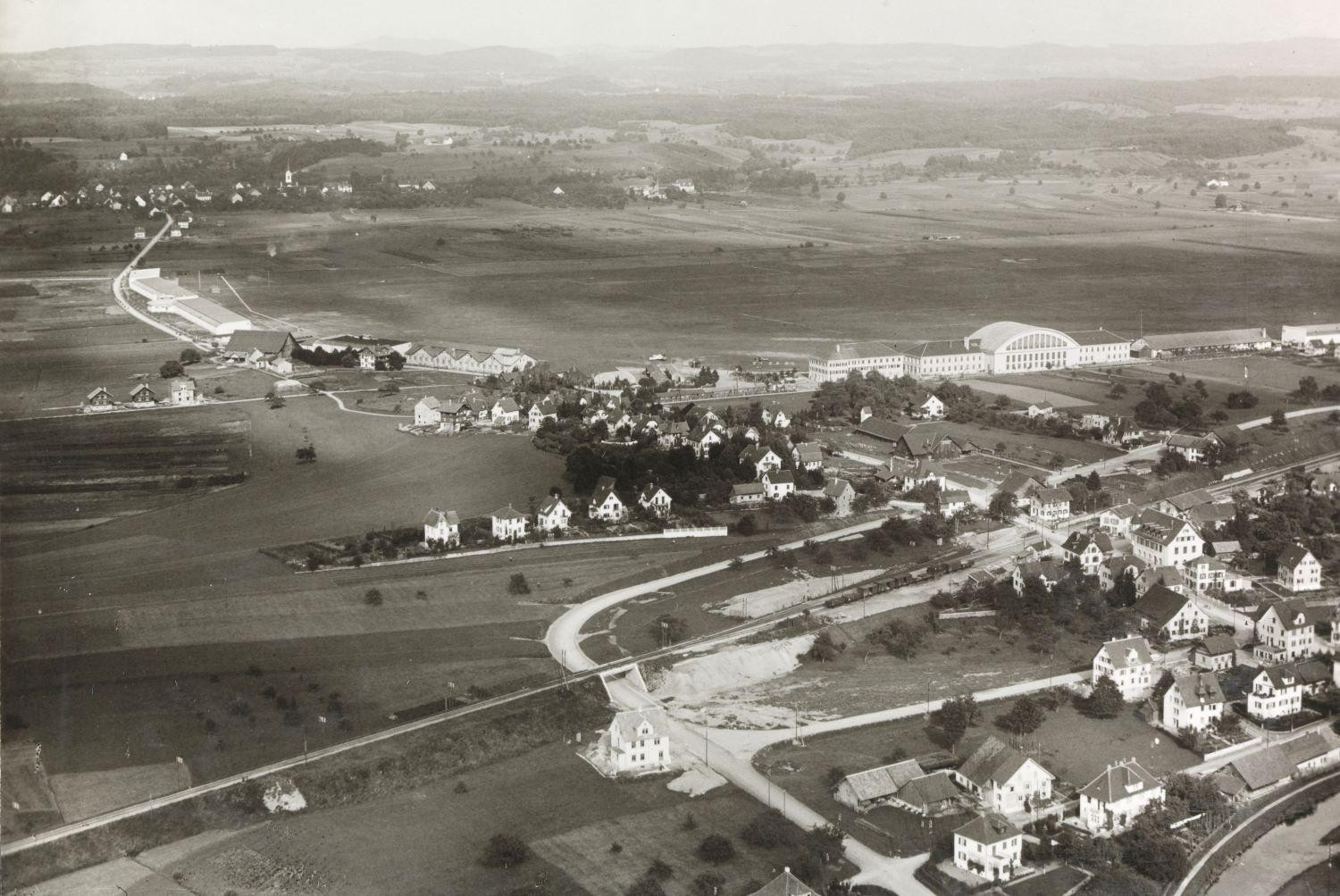 Historische Luftaufnahme Flugplatz Dübendorf