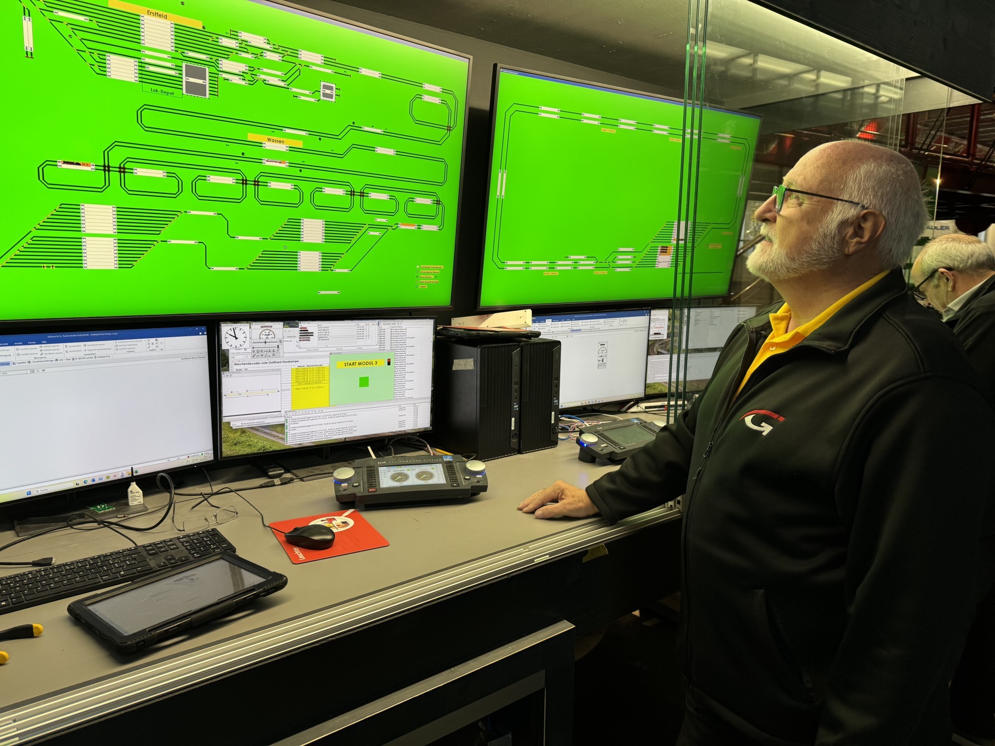 Digitalisiertes Zugsystem Gotthardbahnmodell Verkehrshaus Luzern