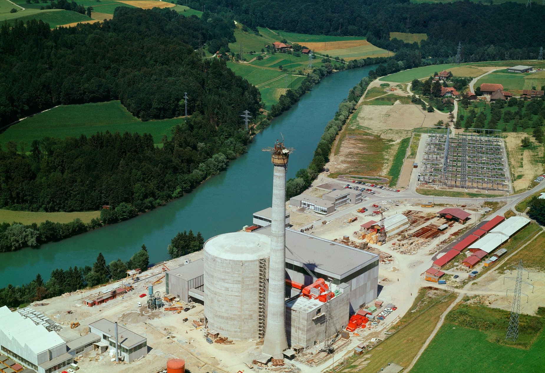 Baustelle Kernkraftwerk Mühleberg, 1970