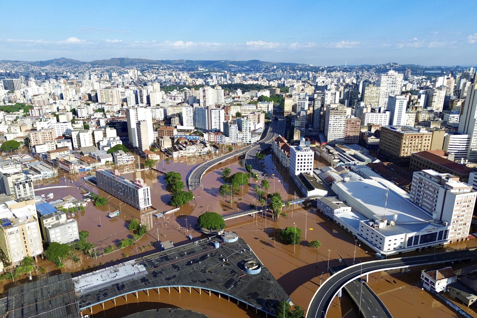 Hochwasser in Porto Alegre, Brasilien, im Mai 2024