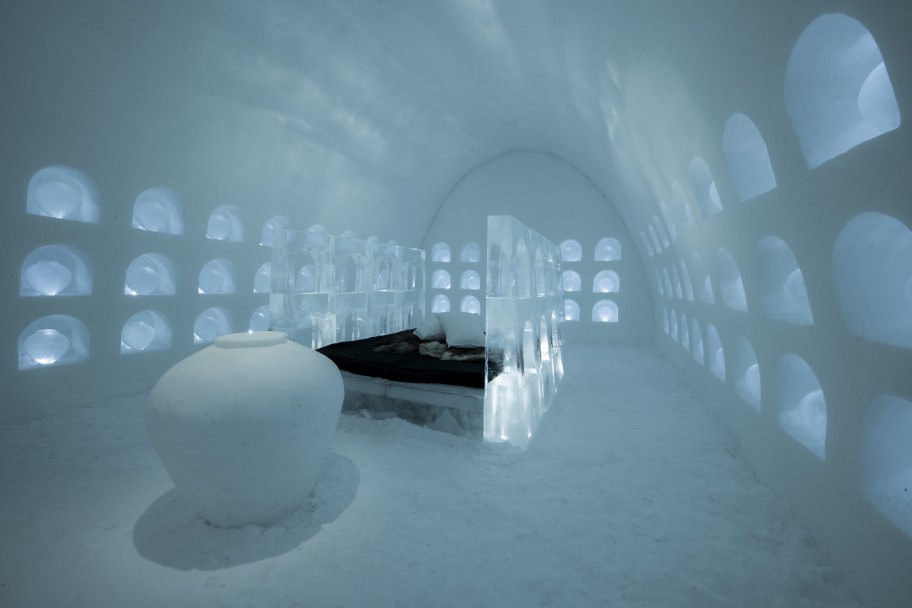 Icehotel 35 in Jukkasjärvi Schweden Icekil