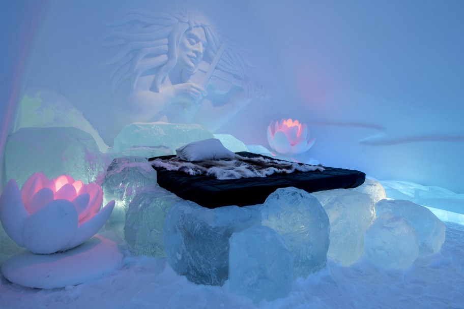 Icehotel 35 in Jukkasjärvi Schweden Nacken