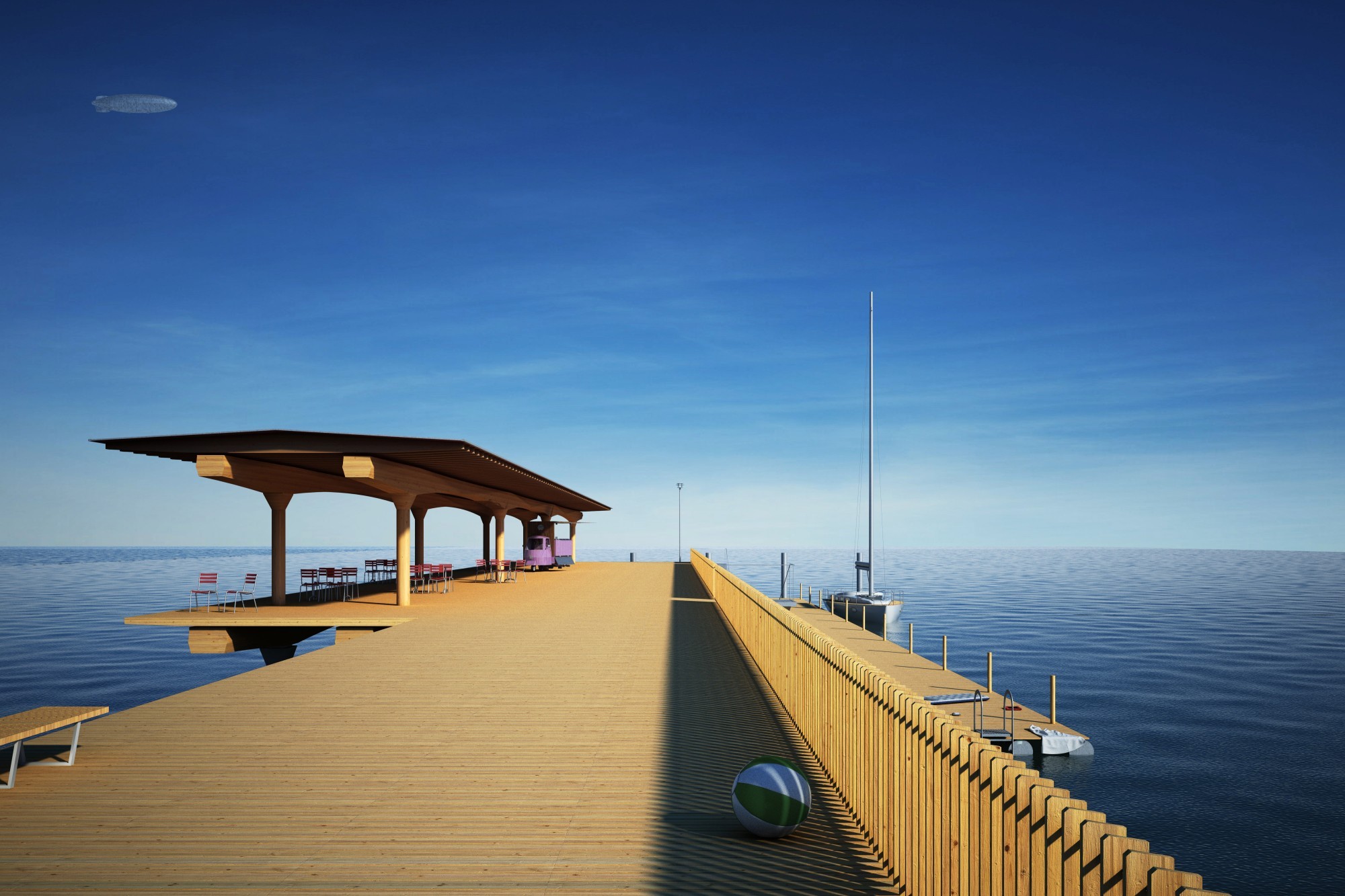 Pier Romanshorn Bodensee Projektstudie