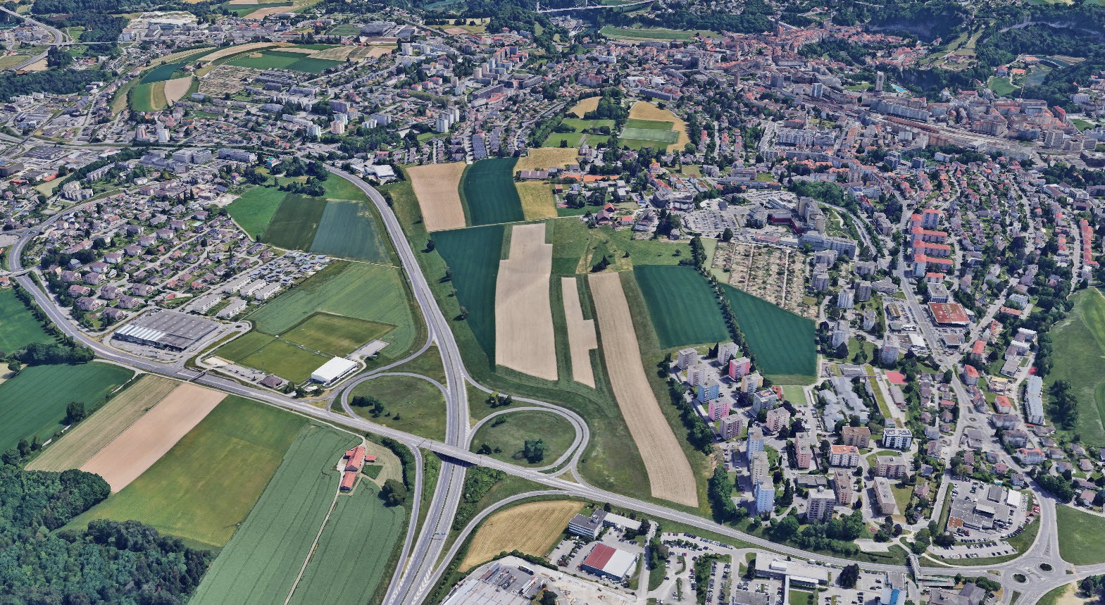 Überdachung A12 bei Chamblioux Freiburg