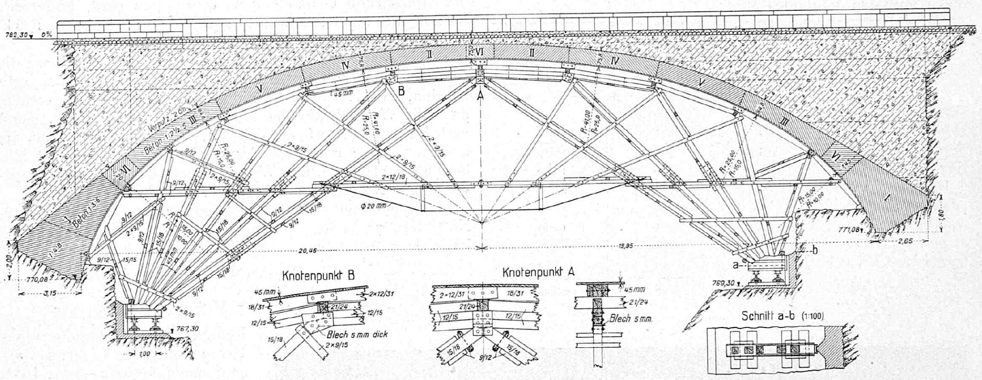 Längsschnitte alte Chlusbodenbrücke