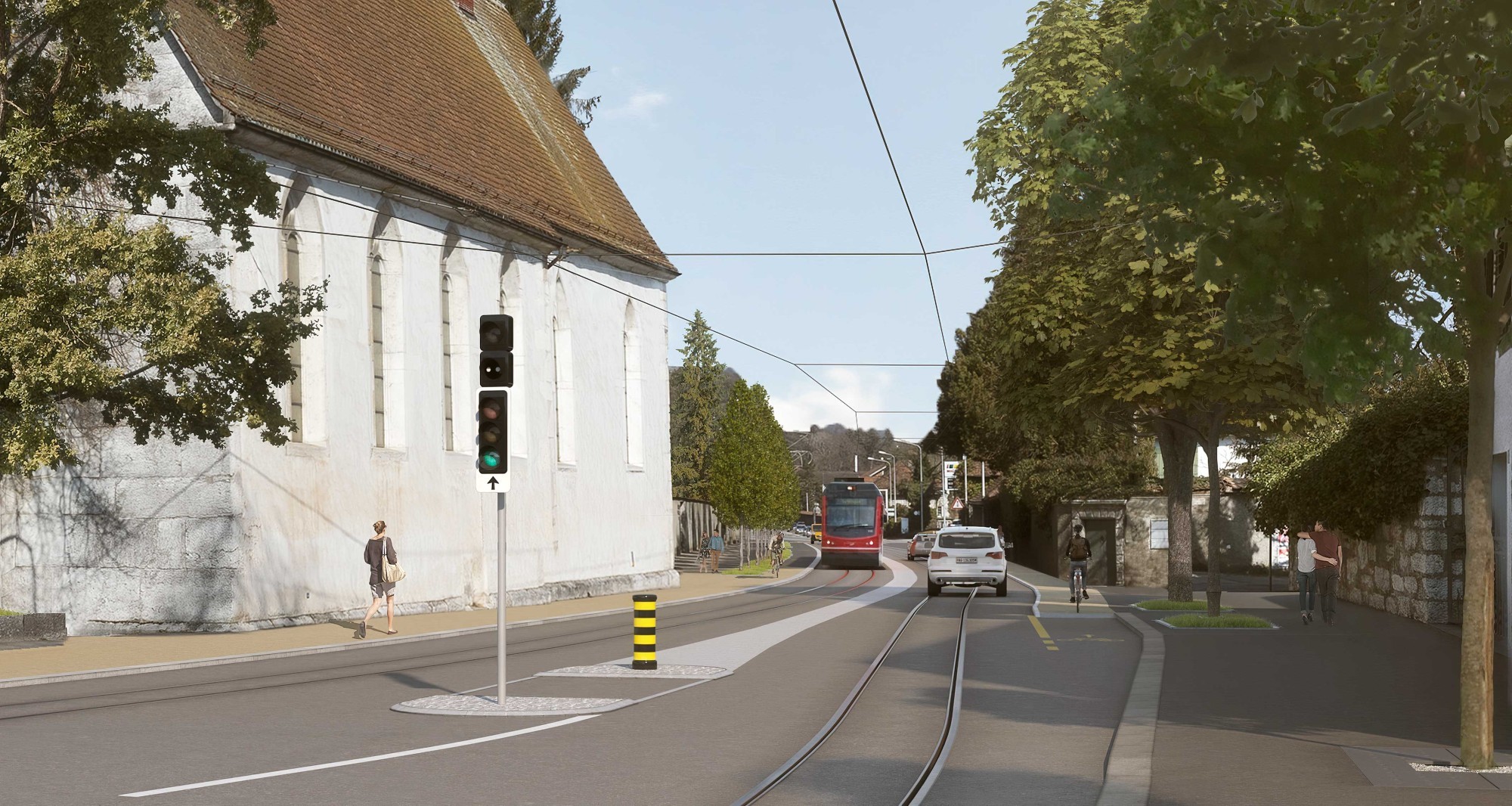 Visualisierung Sanierung Umgestaltung Baslerstrasse Solothurn