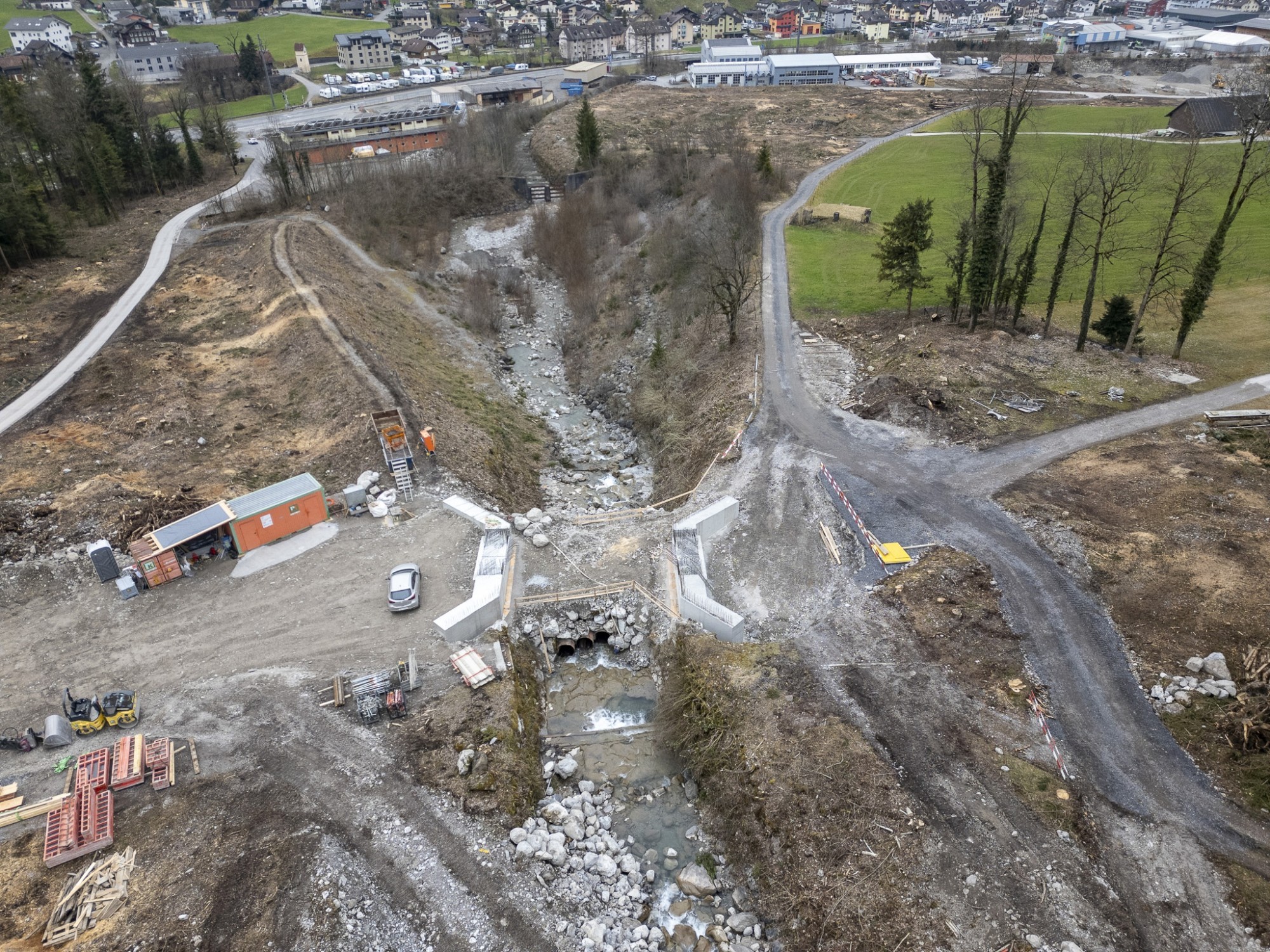 Baustelle Buoholzbachbrücke Wolfenschiessen Oberdorf