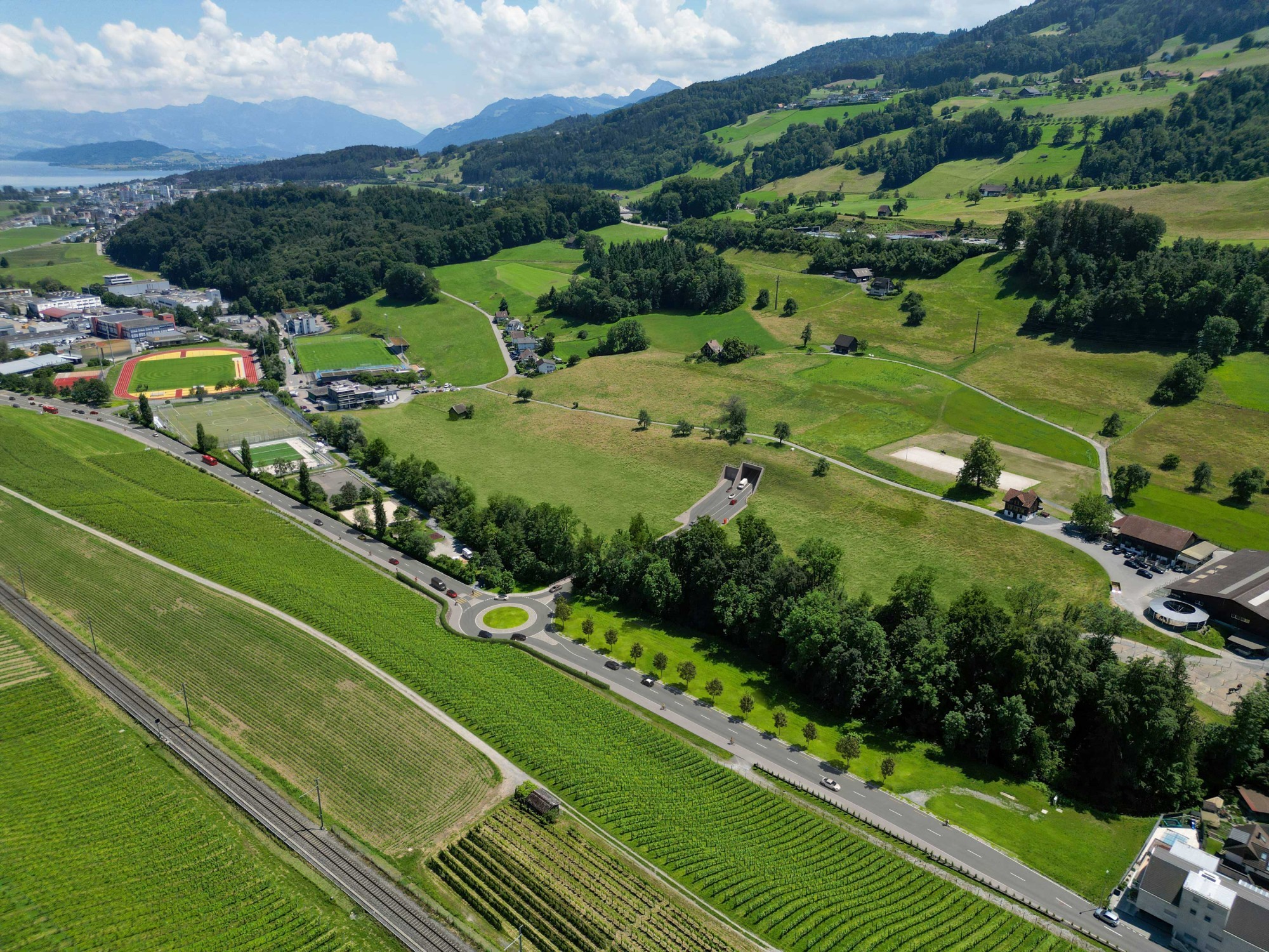 Visualisierung Zubringer Freienbach Schwyz