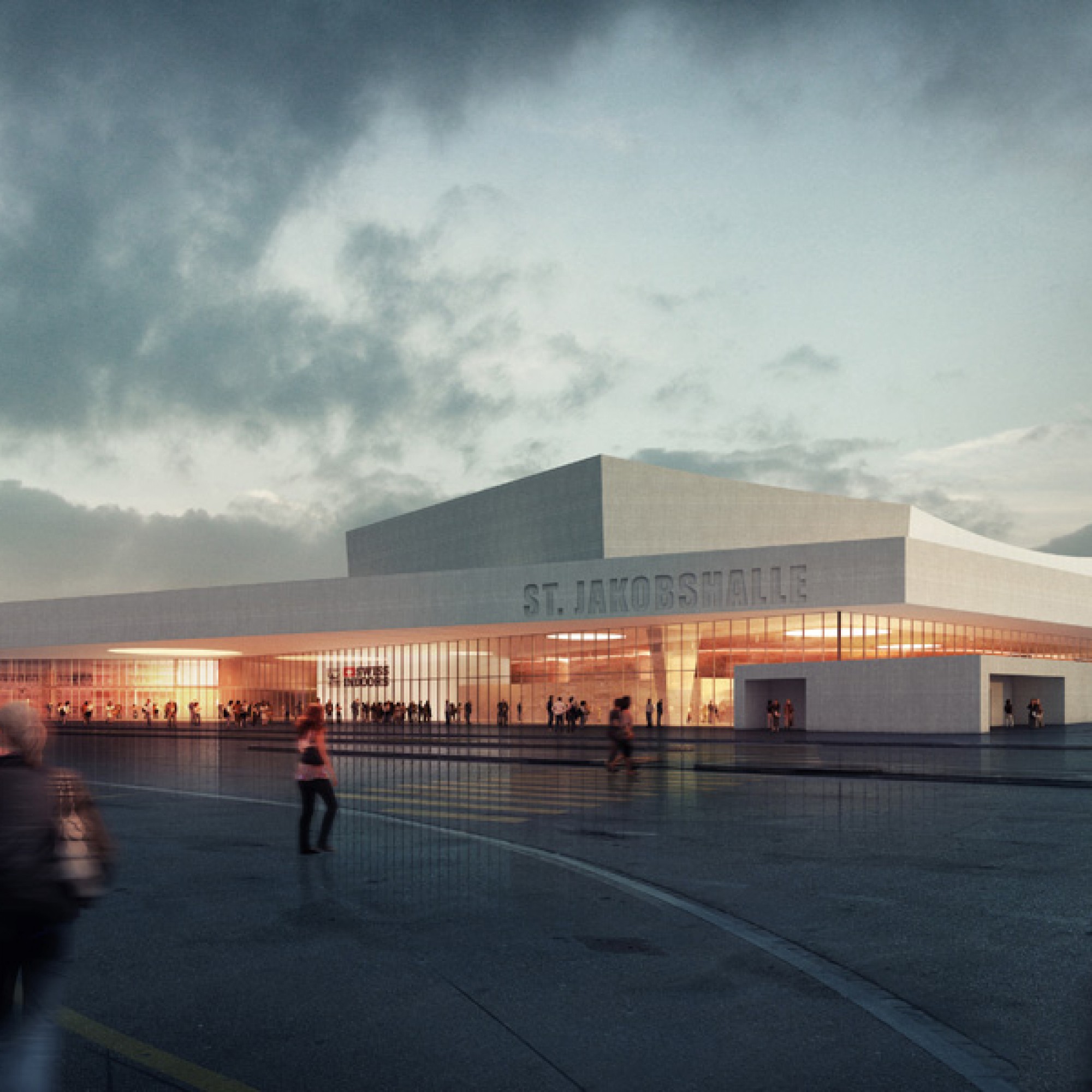 Visualisierung der neuen St. Jakobshalle.  (zvg)