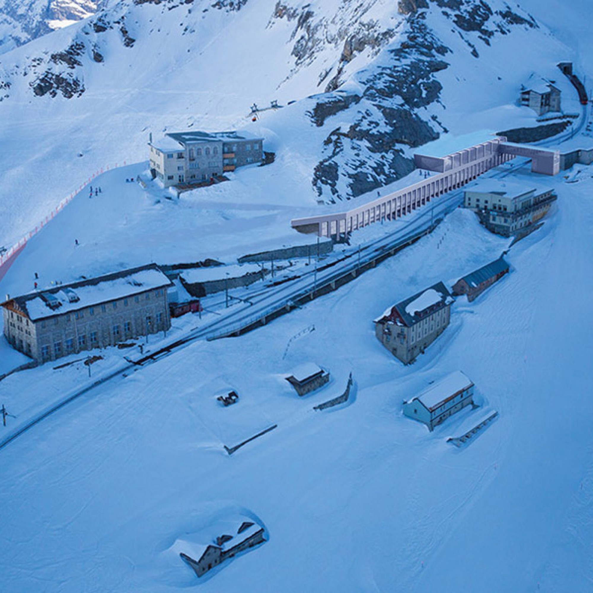 Der Perron auf dem Eigergletscher