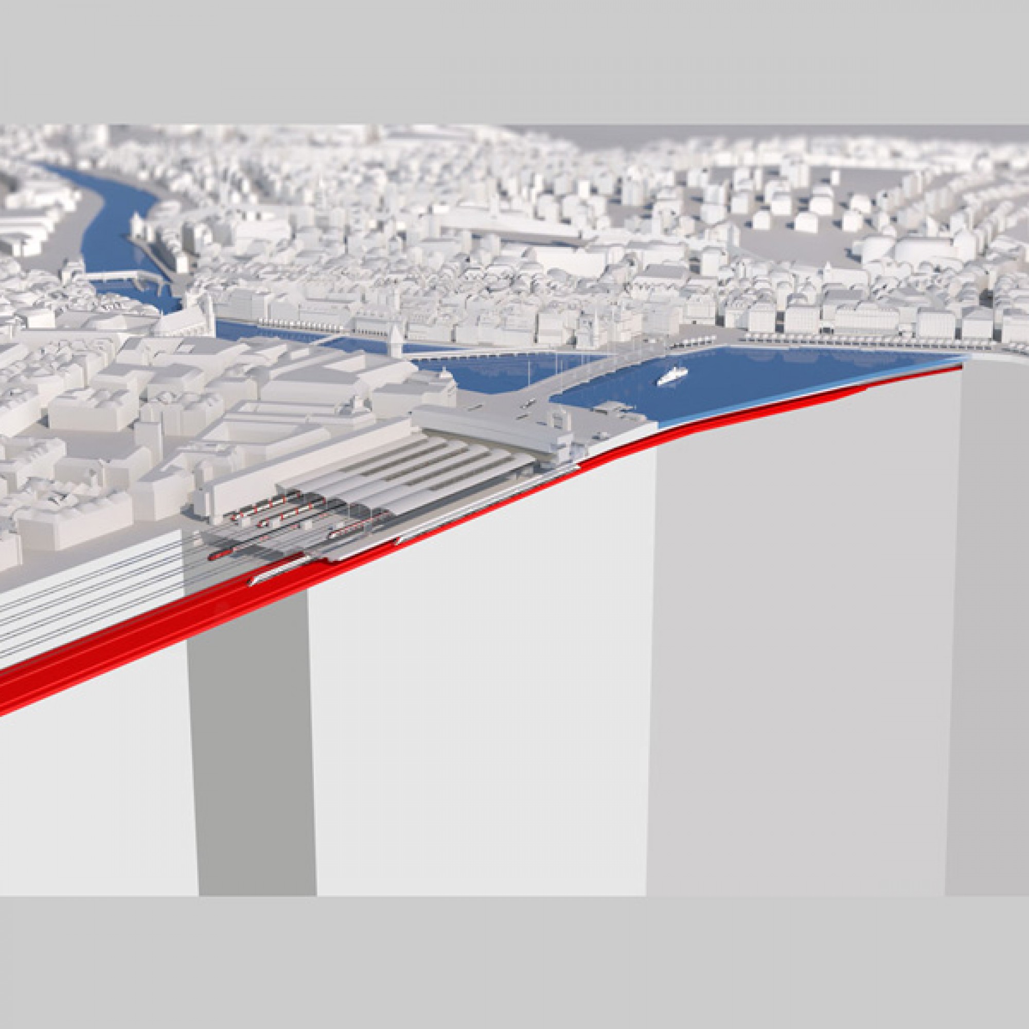 Visualisierung des geplanten Durchgangsbahnhofs Luzern (zvg)