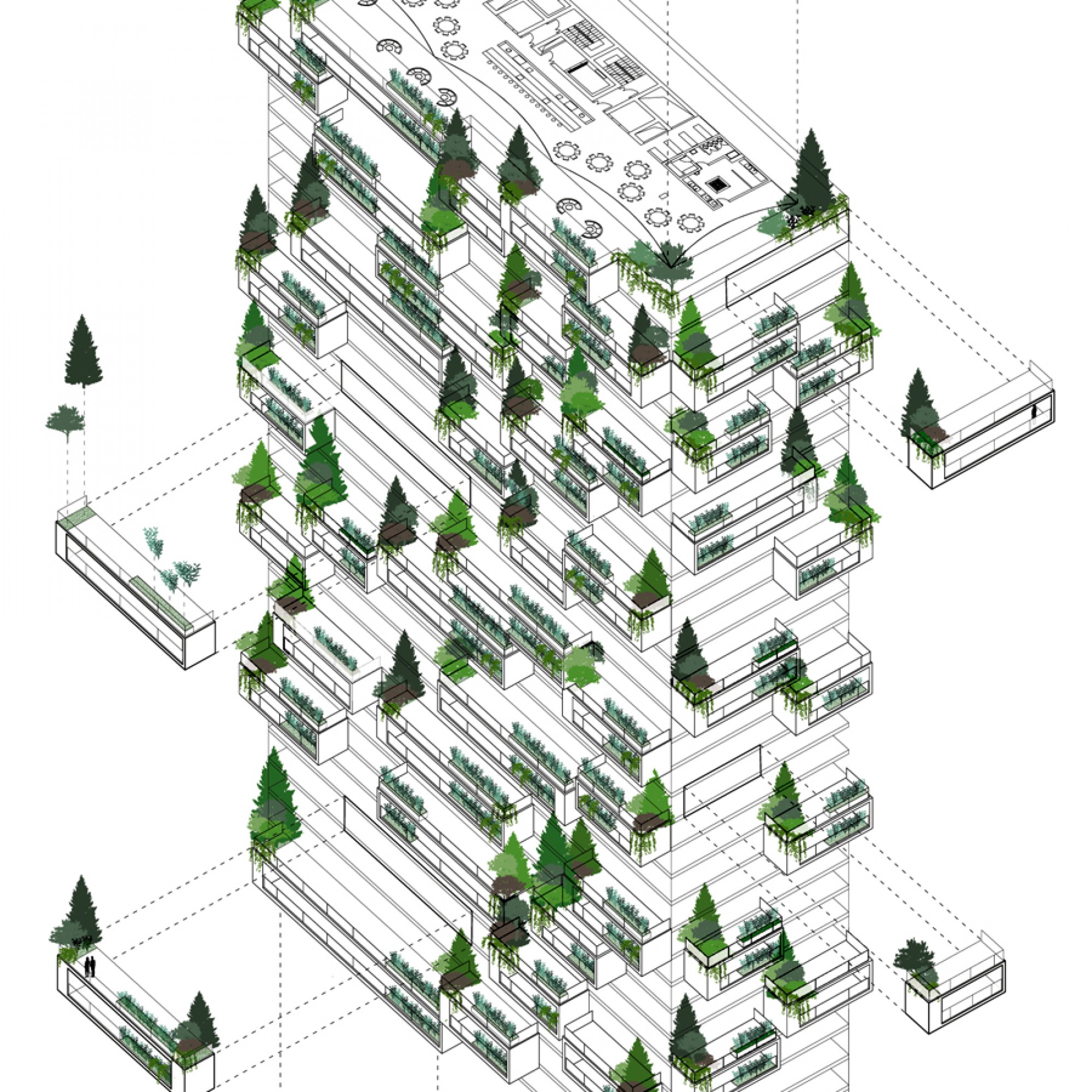 Nicht nur ein Turm aus Wald sondern auch einer aus Blumentöpfen. (zvg)