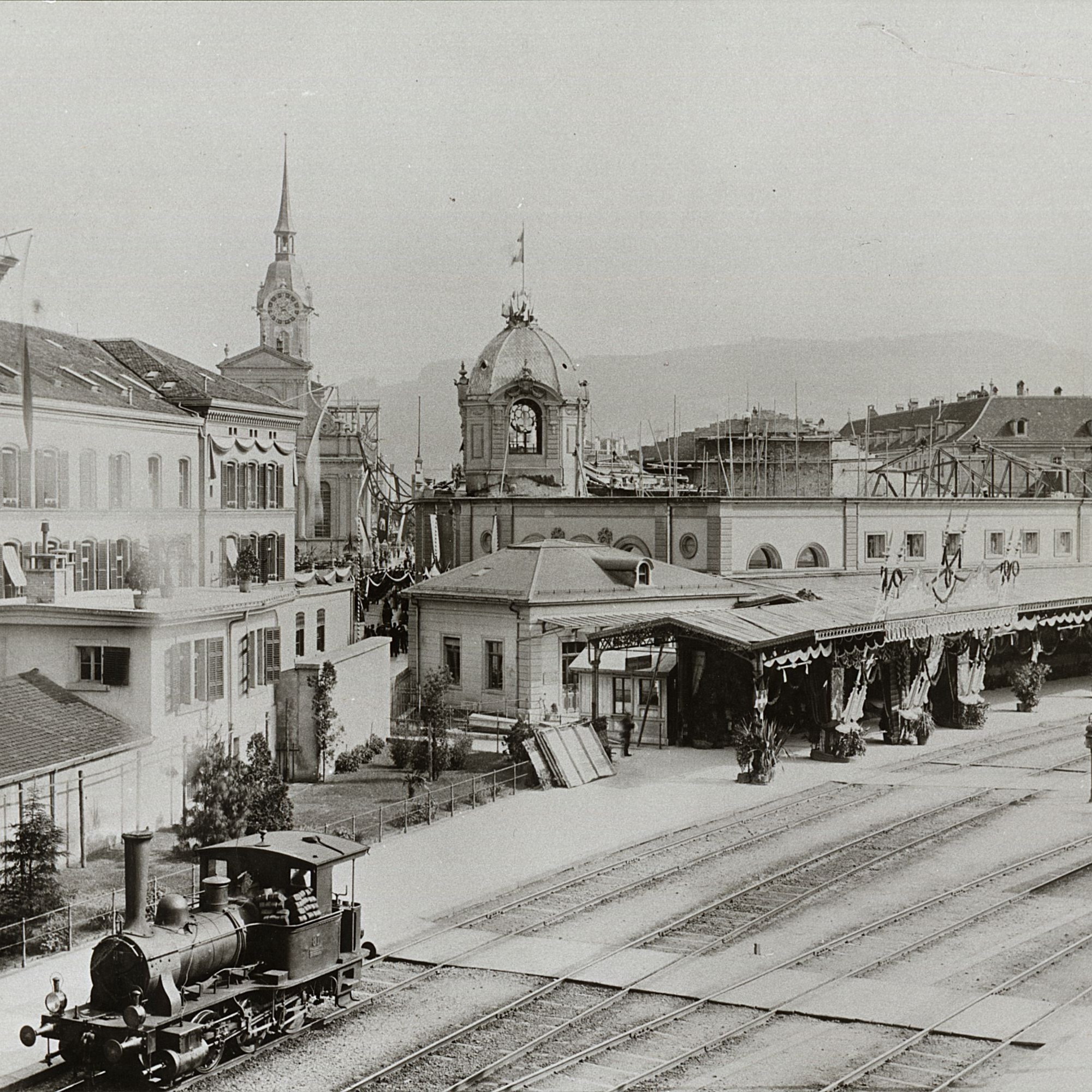 Das Hauptpostgebäude Bern im Jahre 1897.