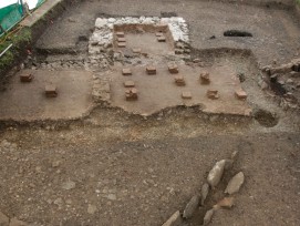 Reste eines römischen Gebäudes mit Bodenheizung