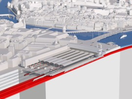 Visualisierung Draufsicht Durchgangsbahnhof Luzern