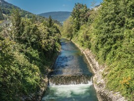 Fluss Dünnern in Oensingen Solothurn