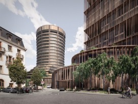 Visualisierung Neubau Turm BIZ in Basel