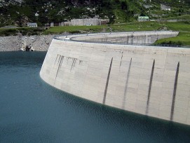 Staumauer am Lago di Lei. (Bild: wikimedia CC)