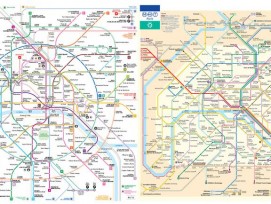 Die Bilder gleichen sich nicht: U-Bahnnetz von Paris in zweierlei Darstellung. (Bild: links Jug Cerovic; rechts RATP)