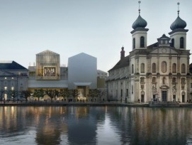 Neues Theater, von der Altstadt aus gesehen. (Visualisierung)