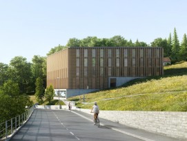 Visualisierung Neubau Ausbildungsgebäude Baspo Magglingen