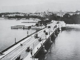 Quaibrücke Stadt Zürich um 1890