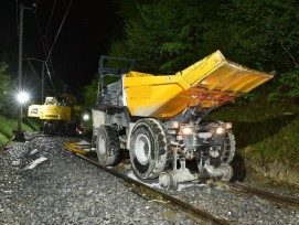 Arbeitsunfall Dumper und Bagger Uetliberg-Bahnstrecke 2018