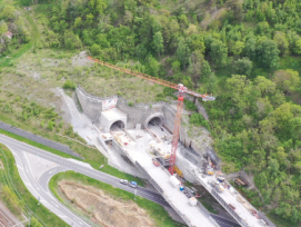 Baustelle Riedbergtunnel Wallis