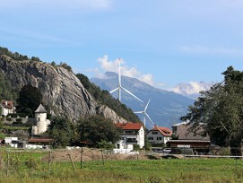 Windenergieanlage Gebiet Oldis Chur Haldenstein