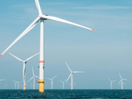 Offshore Windanlage bei  Oostende, Belgien