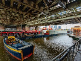 Brückenersatz Mammoet Hauptbahnhof Amsterdam