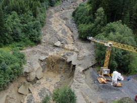 Erosion Lawinengalerie Spreitgraben