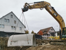 Einbau eines Sickertunnels in Stammheim Zürich