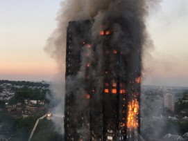 Brennender Grenfell Tower